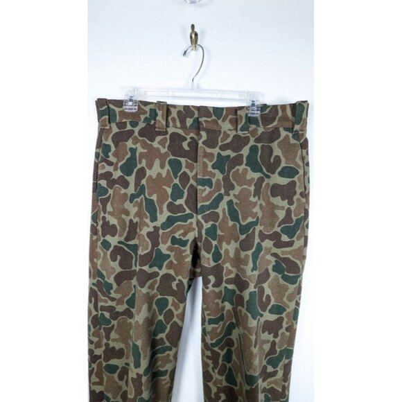 Woolrich Frog Camo Pants Size 36x25 Hemmed Wool Camouflage Hunting Made in USA - Picture 8 of 10